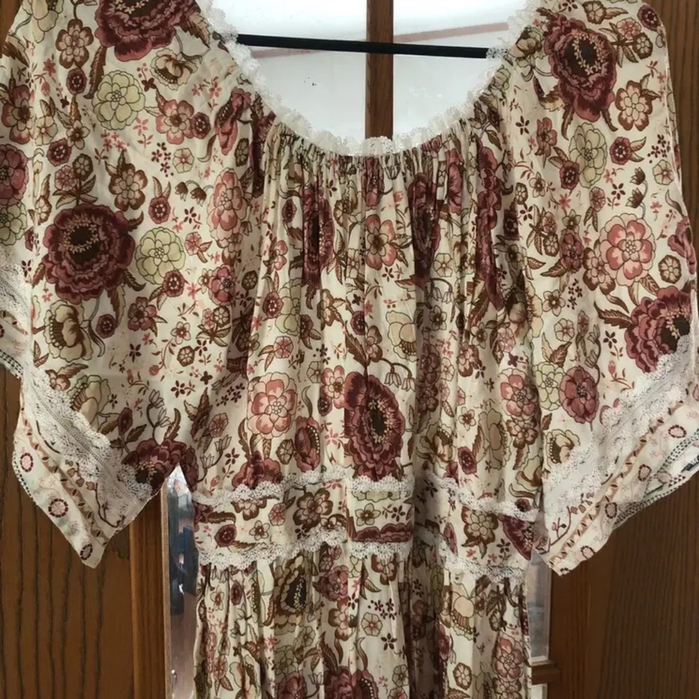 Rods floral dress rayon bridesmaid summer dress